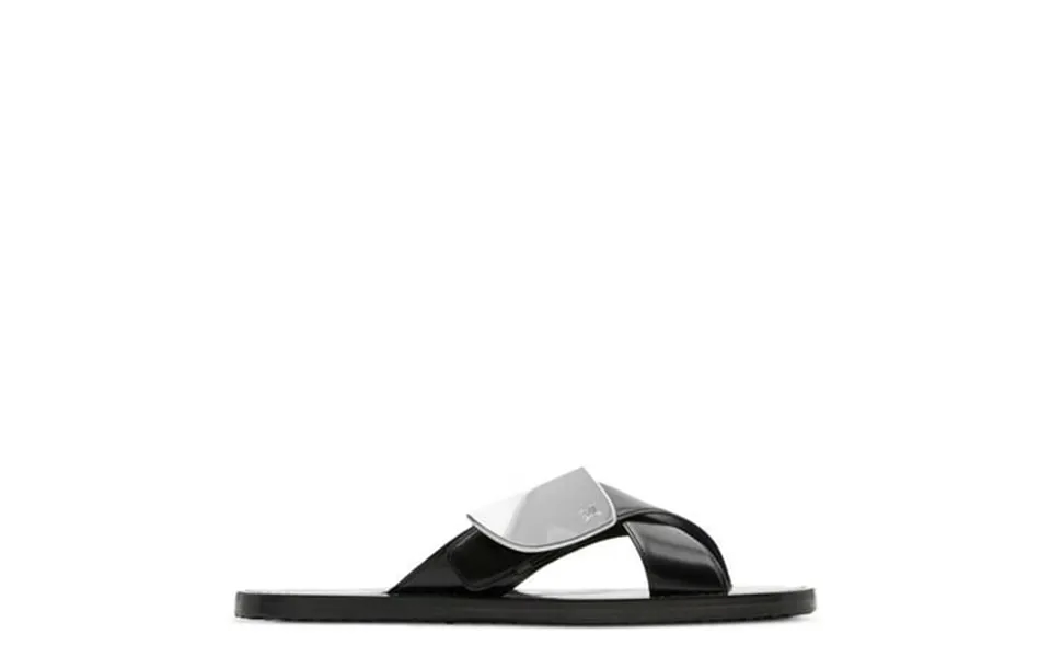 Burberry Black Criss Cross Straps Sandals Black Men S