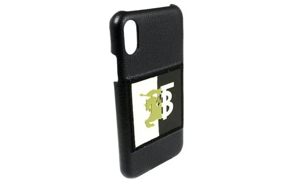 Burberry Black Ladies Contrast Logo Graphic Leather Iphone X Xs Case