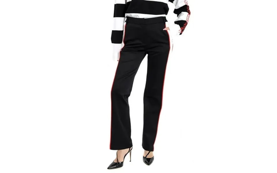 Burberry Black Mesh Striped Jersey Tailored Trousers Brand Size 6 Us Size 4