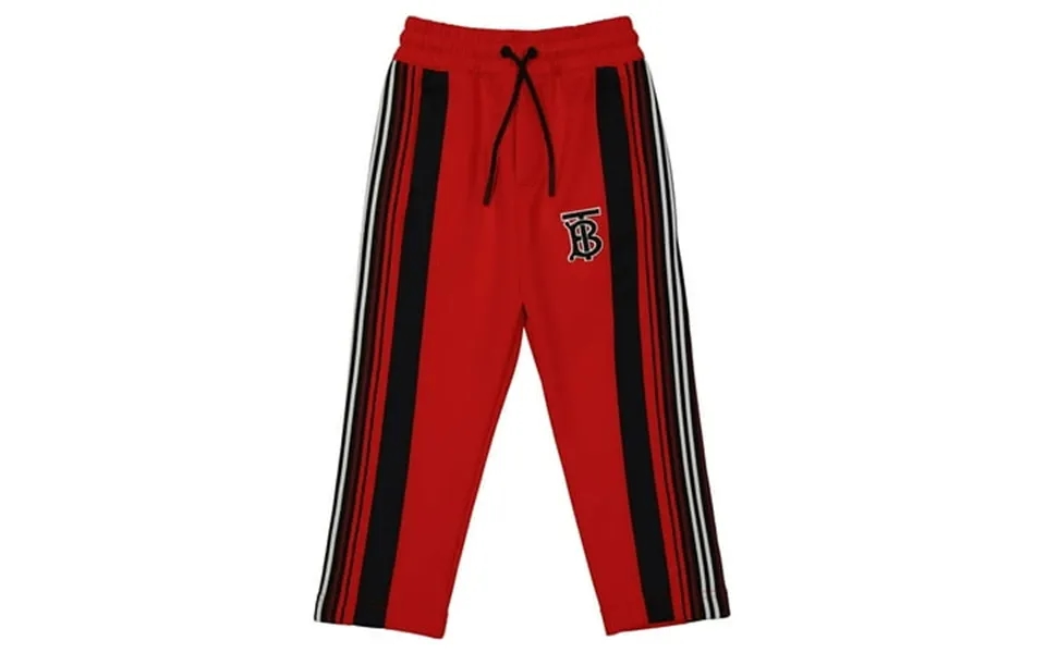 Burberry Boys Bright Red Monogram Motif Stretch Jersey Track Pants Size 3y