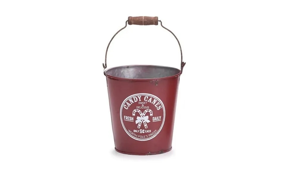 Burton & Burton Christmas Candy Cane Tin Pail