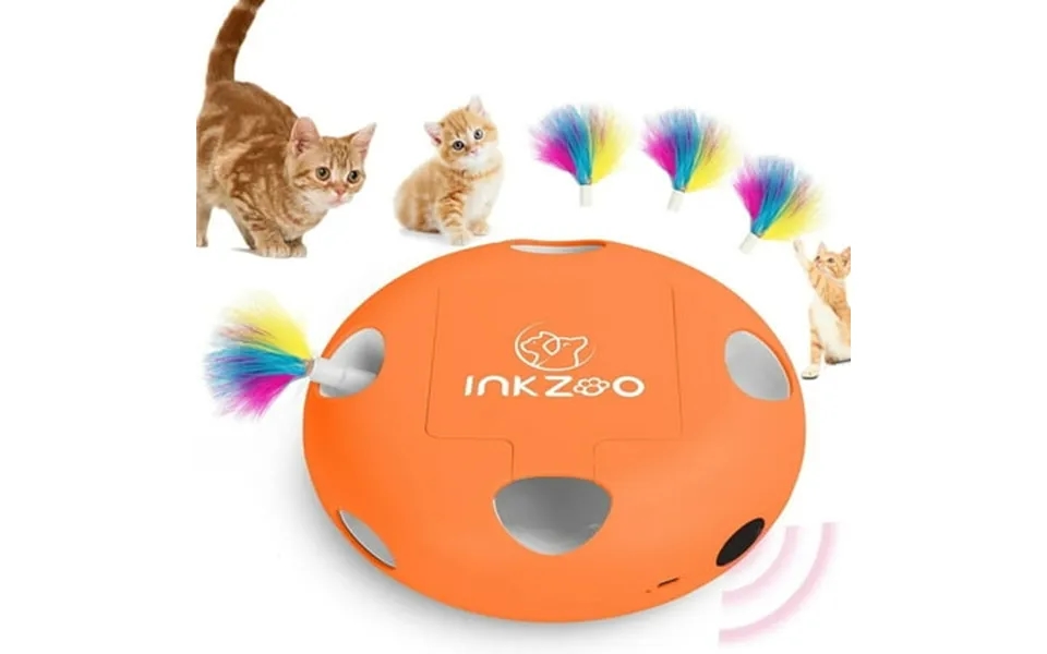 Burufy Interactive Cat Toys For Indoor Cats Exercise Play Kitten Toy With Usb Rechargeable Automatic Cat Wand Toys
