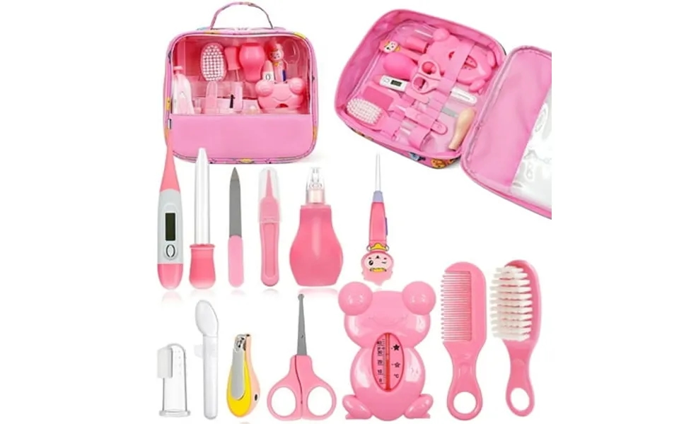 Busatia Baby Grooming Kit 13 In 1 Infant Safety Care Set With Hair Brush Comb Nail Clipper Nasal Aspirator Baby Essentia