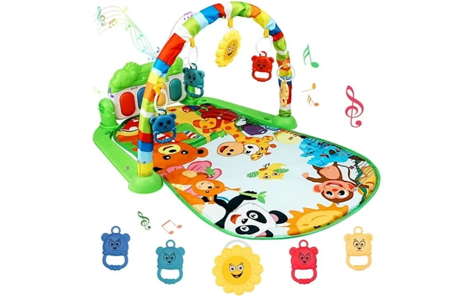 Busatia Baby Gym Play Mat For Babies Tummy Time Mat Play Music And Lights Piano Playmat Activity Gym For Baby Boy Girl I