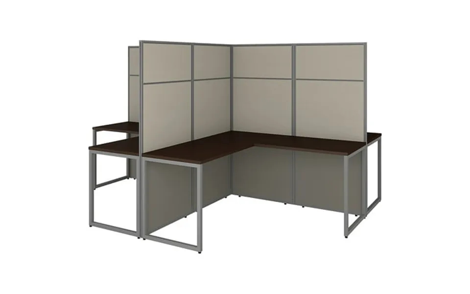 Bush Business Furniture Easy Office 4 Person L Shaped Cubicle With 66h Panels