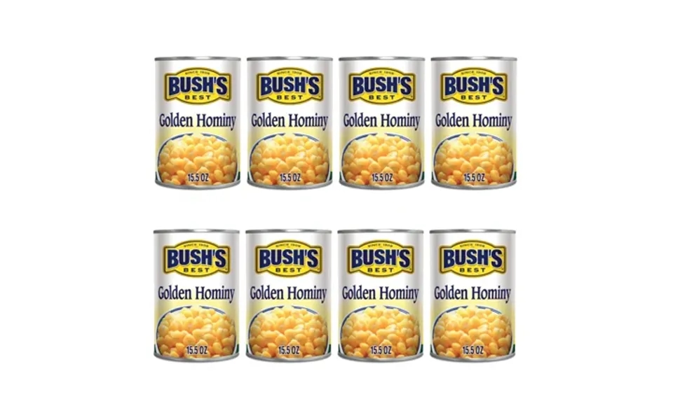 Bush S Golden Hominy Canned And Shelf Stable 15.5 Oz Pack Of 8