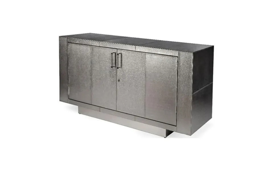 Butler Specialty Company Francois Silver Leather 70.5 Buffet Sideboard - Silver