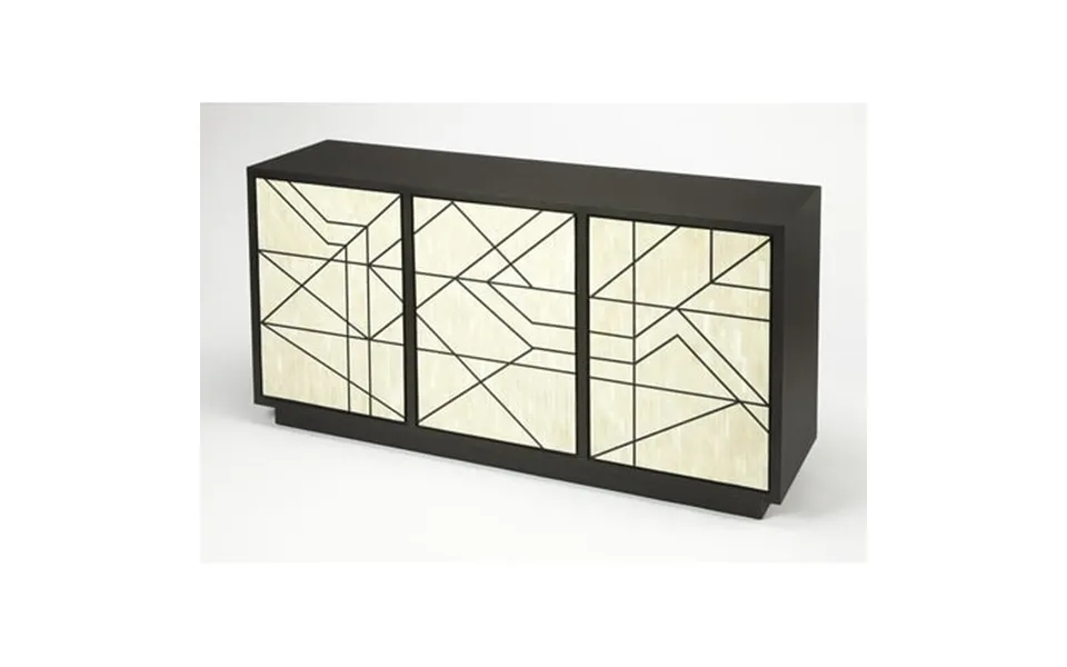 Butler Specialty Sideboard In Black And Cream Bone Inlay
