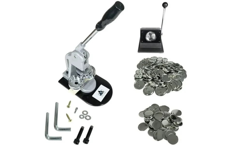 Button Making Machine - Pin Maker Supplies Kit 500 Pin Badges Button Badge Maker 75mm 3 Inch Includes Punch Press Machin