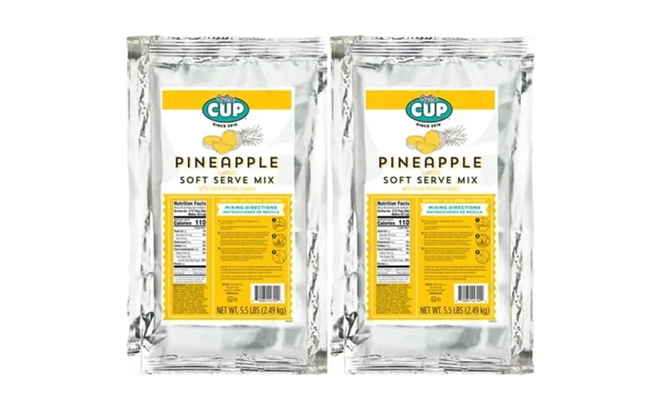 By The Cup Non-dairy Pineapple Soft Serve Mix 5.5 Lb Pack Of 2