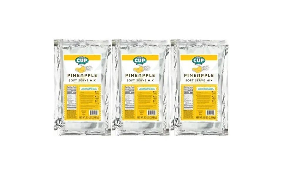 By The Cup Non-dairy Pineapple Soft Serve Mix Gluten Free 5.5 Lb Bag Pack Of 3