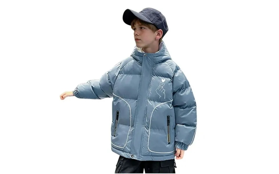 Byoimud Children Boys Girls Winter Jacket Coat Warm Clothes Kids Fashion Long Sleeve Zipper Soft Warm Hoodie Outerwear S