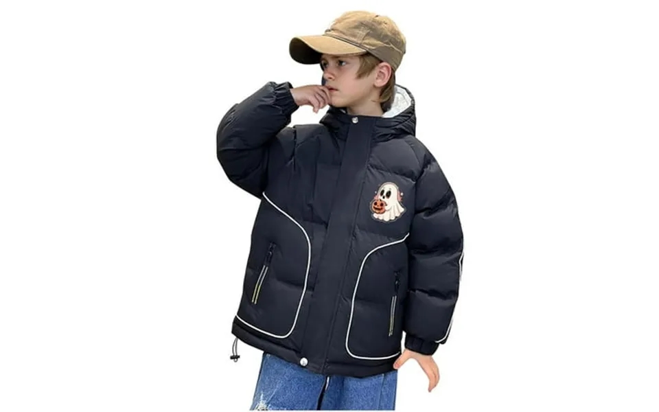 Byoimud Children Boys Girls Winter Jacket Coat Warm Clothes Kids Fashion Long Sleeve Zipper Soft Warm Hoodie Outerwear
