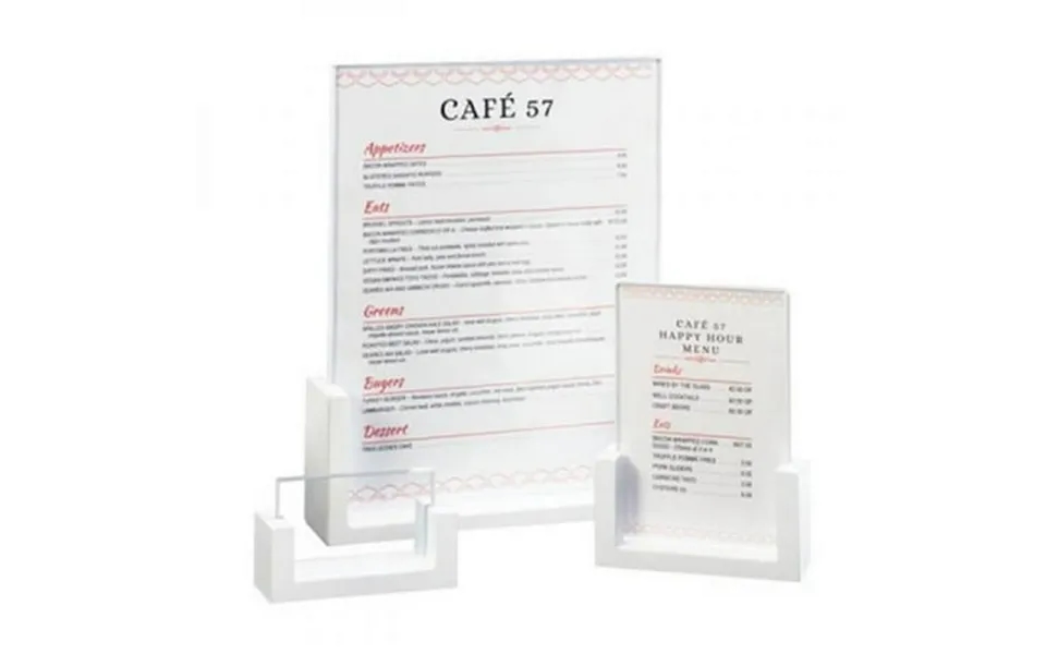 Cal Mil 1510-46-15 U-style Menu & Card Holder With White Frame - 5 X 1