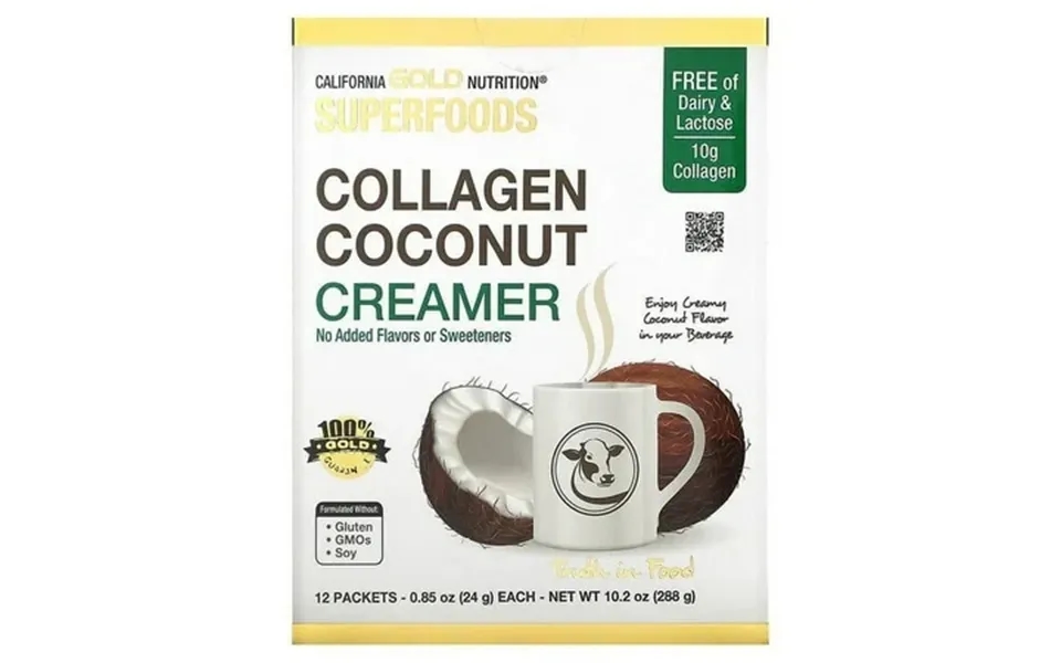 California Gold Nutrition Superfoods Collagen Coconut Creamer Unsweetened 12 Packets 0