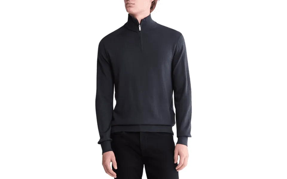 Calvin Klein Men S Extra Fine Merino Wool Blend Quarter Zip Sweater - 40em331 Vulcan 413 2xl