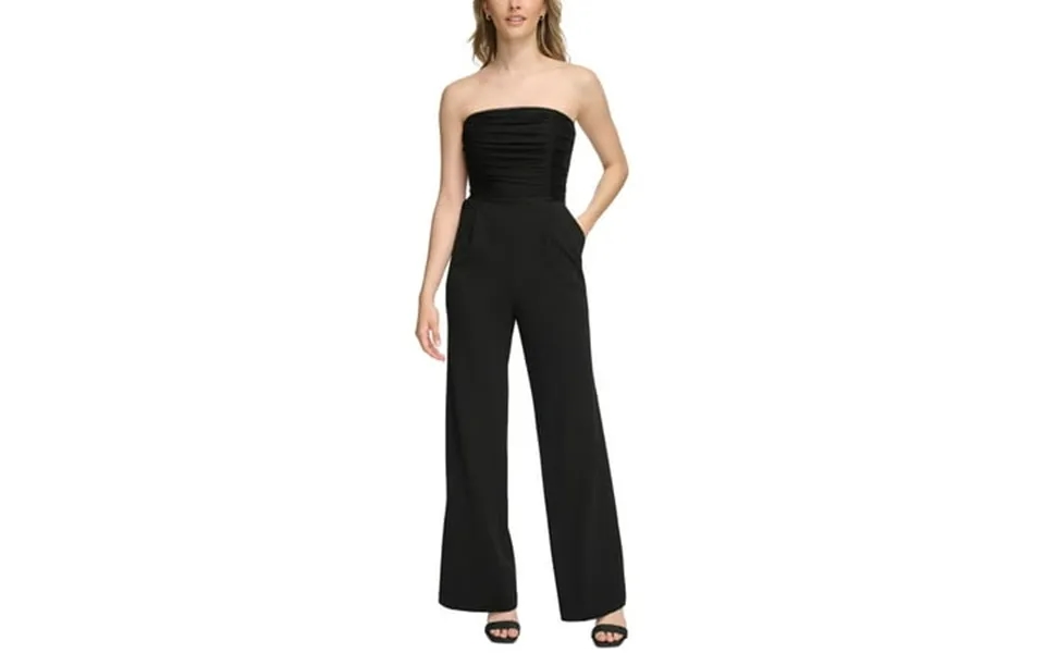 Calvin Klein Womens Strapless Wide Leg Jumpsuit