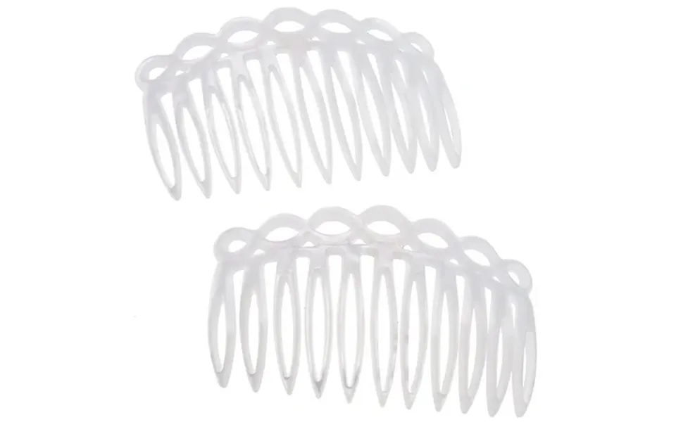 Camila Paris Cp3142 French Hair Side Comb Small Handmade White French Twist Hair Combs Decorative Strong Hold Hair Clips
