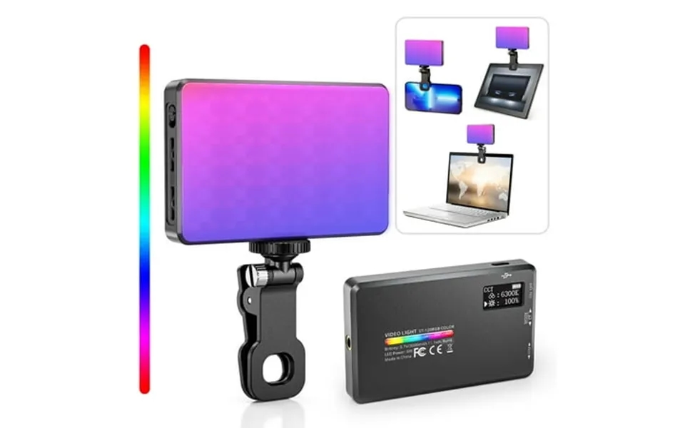 Camnoon St-120rgb Pocket Video Light Clip-on Mobile Phone Fill Light Tablet Computer Video Conference Led Video Light 25
