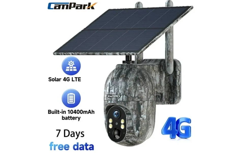 Campark 4g Lte Cellular Trail Camera Wireless Solar Powered Game Camera With 360 Pan 90 Tilt 1080p Hd Night Vision Motio