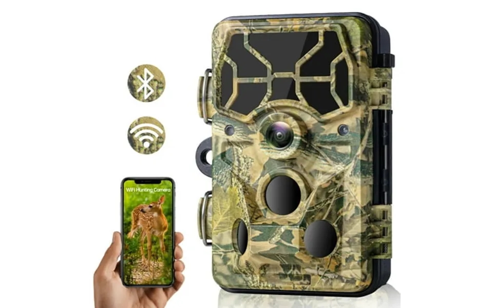 Campark Wifi Bluetooth Trail Camera 30mp 1296p Deer Game Camera Night Vision Motion Activated 3 Pir Leds 120 Wide Lens H