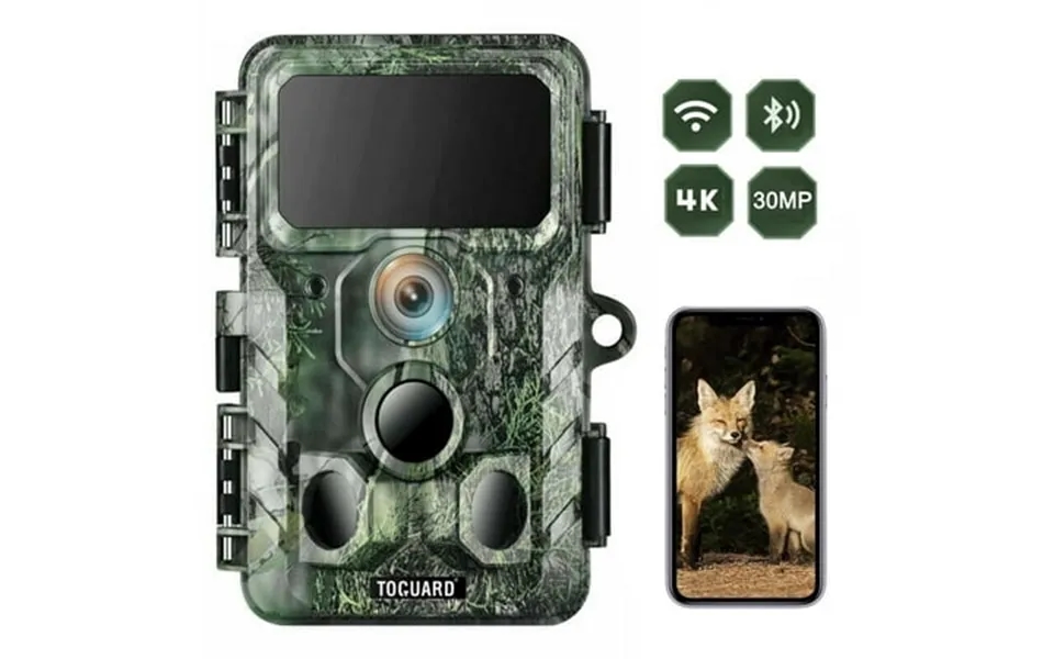 Campark Wifi Trail Camera Native 30fps 4k 30mp Game Hunting Camera Bluetooth Night Vision Motion Activated Ip66 Waterpro