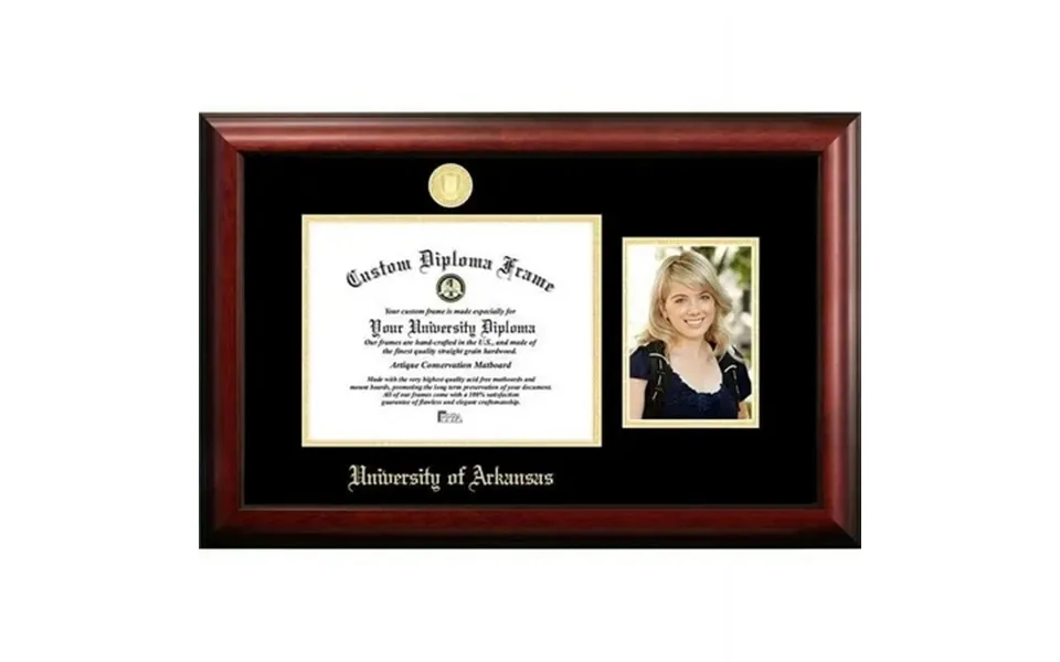 Campus Images Ar999pged-1185 11 X 8.5 In. University Of Arkansas Gold Embossed Diploma Frame With 5 X 7 In
