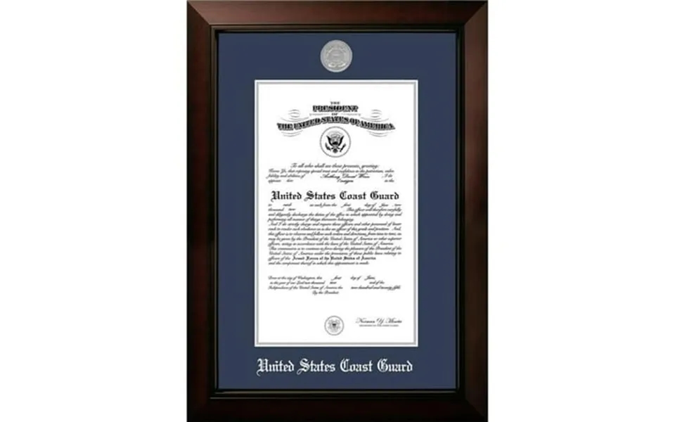 Campus Images Cgclg002 10 X 14 In. Patriot Frames Coast Guard Certificate Legacy Black Cherry Frame With Silver Medallio