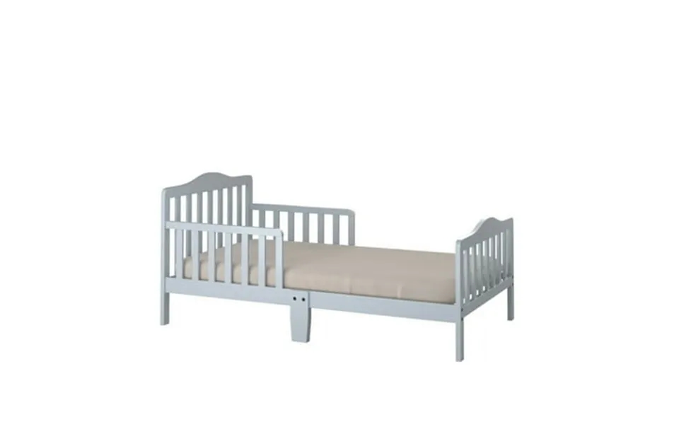 Canddidliike Classic Design Kids Wood Toddler Bed Frame With Two Side Safety Guardrailss-gray Kids Bed For Sleeping And
