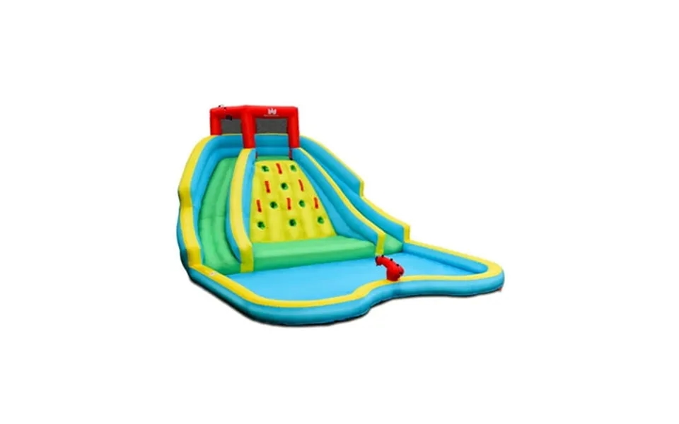 Canddidliike Double Side Inflatable Water Slide Park With Climbing Wall For Outdoor Without Blower Bounce House For Kids