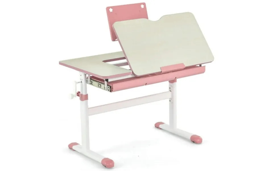 Canddidliike Height-adjustable Kids Desk With Tilt Desktop And Book Stand-pink Kids Table For Arts & Crafts Snack Time H