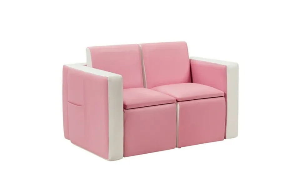 Canddidliike Multi-functional Kids Sofa Table Chair Set-pink Comfy Chair For Kids