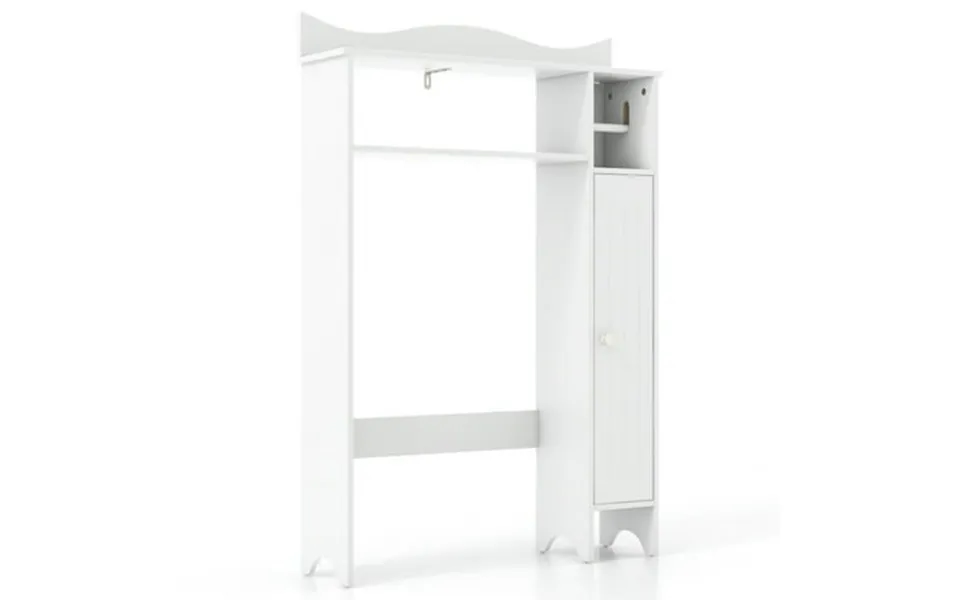 Canddidliike Wood Over The Toilet Bathroom Space Saver With Paper Holder And Shelf-white Bathroom Storage Cabinet