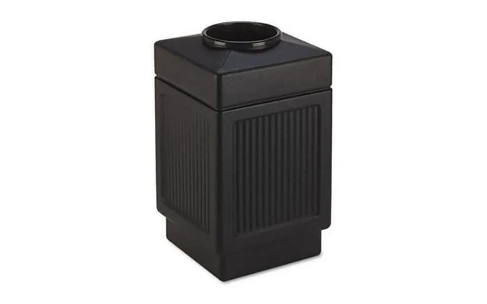 Canmeleon Collection 38 Gallon Top Open Receptacle In Black
