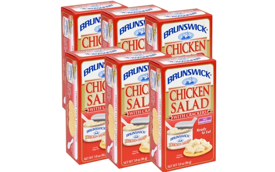 Canned Chicken Salad With Crackers 3oz Boxes Includes Pre-mixed Chicken Salad 5 Crackers & Plastic Spreader Convenient &