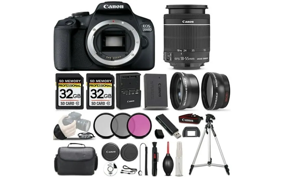 Canon Eos 2000d Rebel T7 Dslr Camera Canon Ef-s 18-55mm F 3.5-5