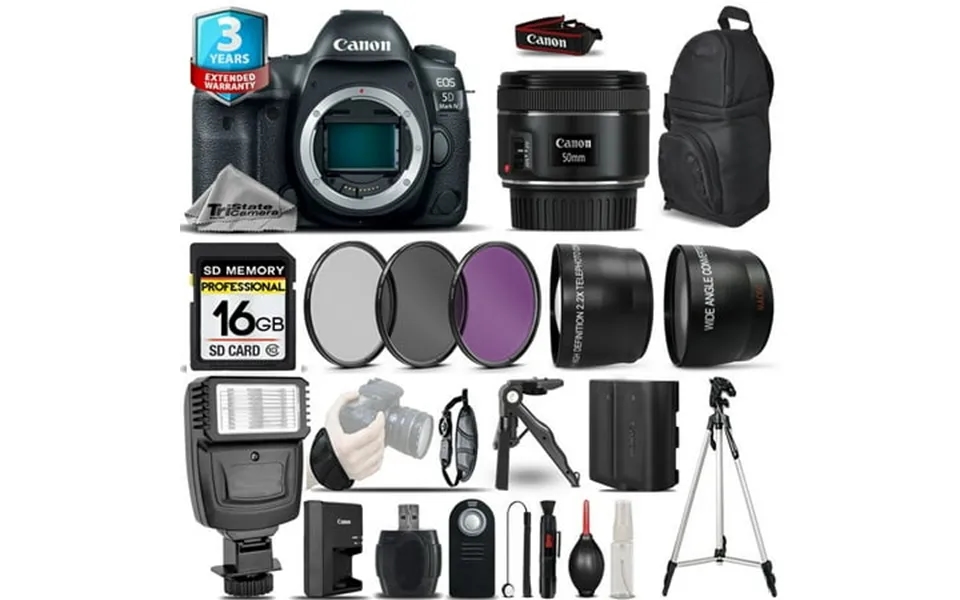 Canon Eos 5d Mark Iv Dslr Camera 50mm 1.8 Stm 2yr Warranty -ultimate Bundle