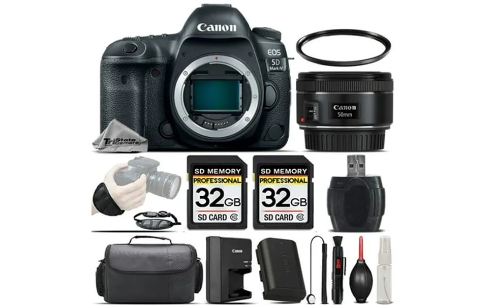 Canon Eos 5d Mark Iv Dslr Gps Wifi Nfc Camera 50mm 1.8 Stm Lens - 64gb Kit International Version