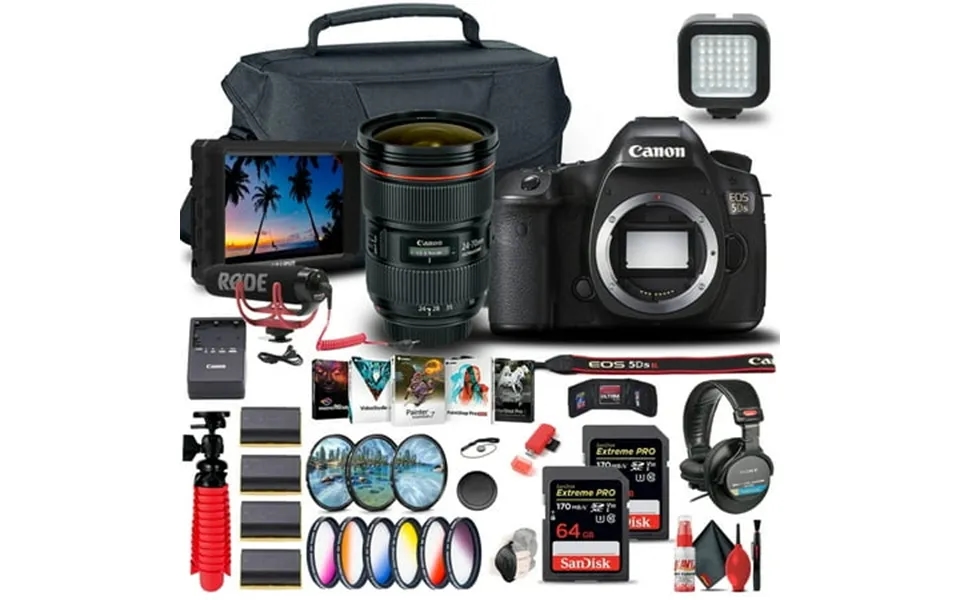 Canon Eos 5ds Dslr Camera Body Only 0581c002 4k Monitor Canon Ef 24-70mm