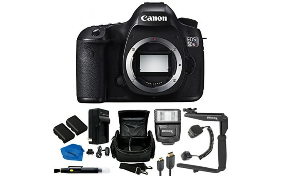 Canon Eos 5ds R Dslr Camera Body Only - Bundle Includes Replacement Battery Travel Charger 180 Flash Bracket & Much More