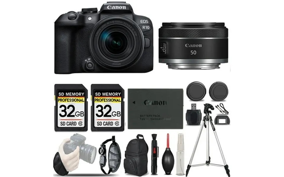 Canon Eos R10 Mirrorless Camera With 18-150mm Lens 50mm F 1.8 Stm Lens -loaded Kit International Version