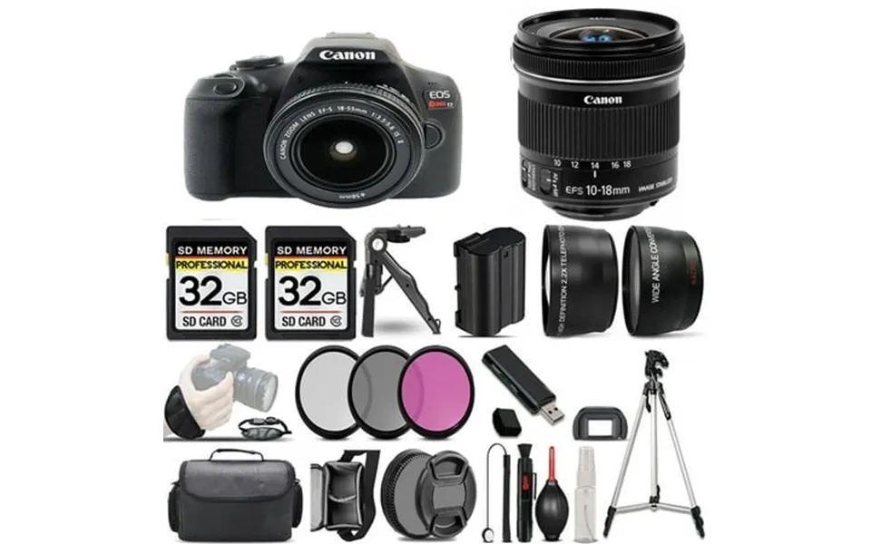 Canon Eos Rebel T7 Dslr Camera With 18-55mm Lens 10-18mm F 4