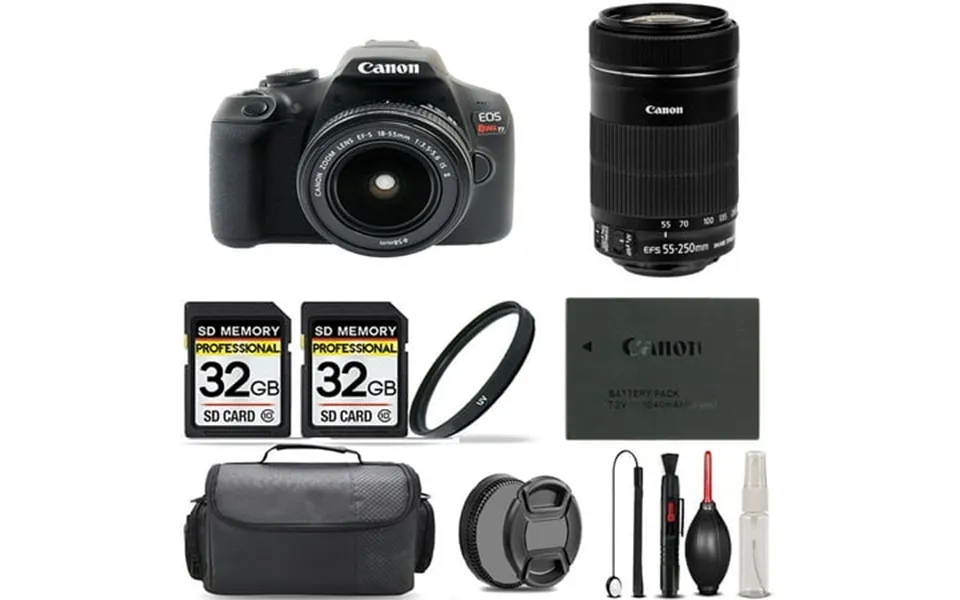 Canon Eos Rebel T7 Dslr Camera With 18-55mm Lens 55-250mm F 4-5