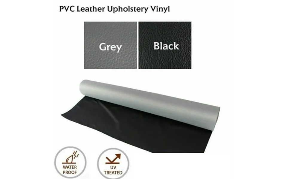 Car &marine Vinyl Faux Leather Upholstery Black Gray Repair In Patch Up Seat Shole Shedding 54 Width