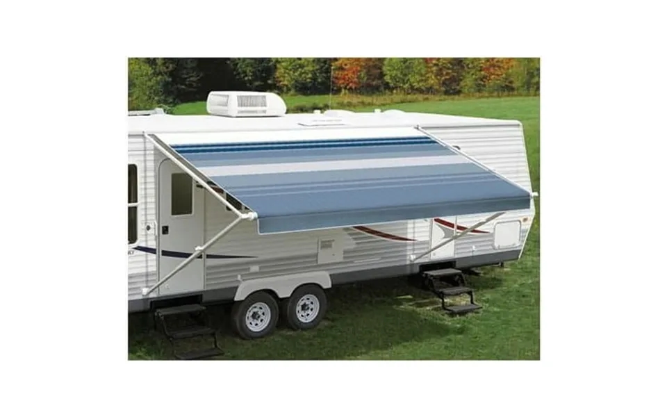 Carefree Rv 86178d8d Rv Patio Spring Assisted Awning Black Gray Dune Stripes