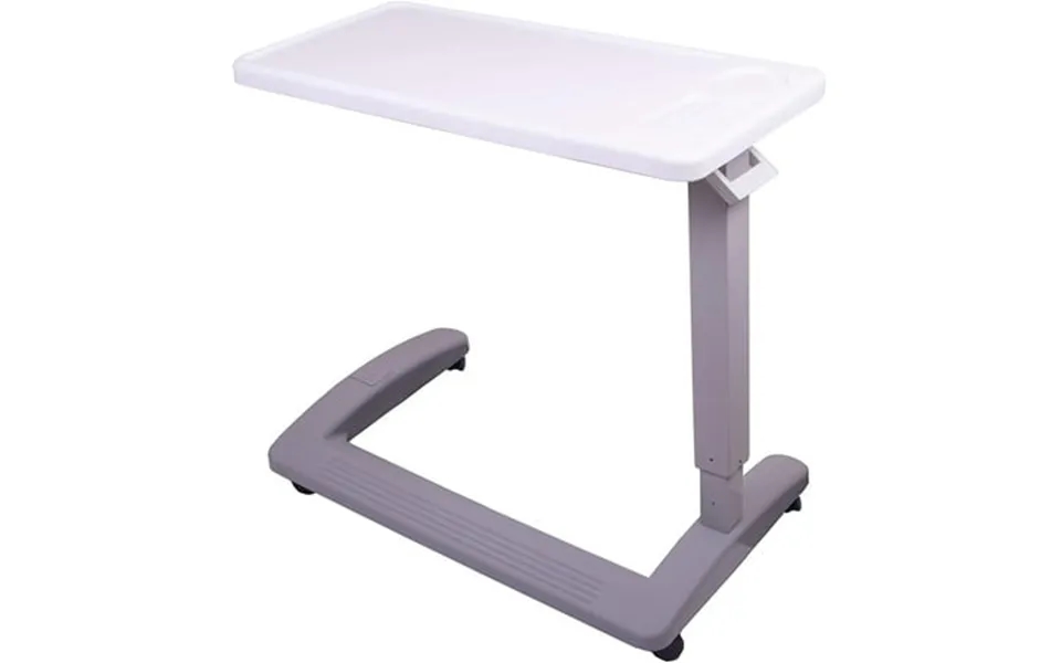 Carex Adjustable Overbed Table With Wheels For Hospital And Home Use Adjustable And Portable