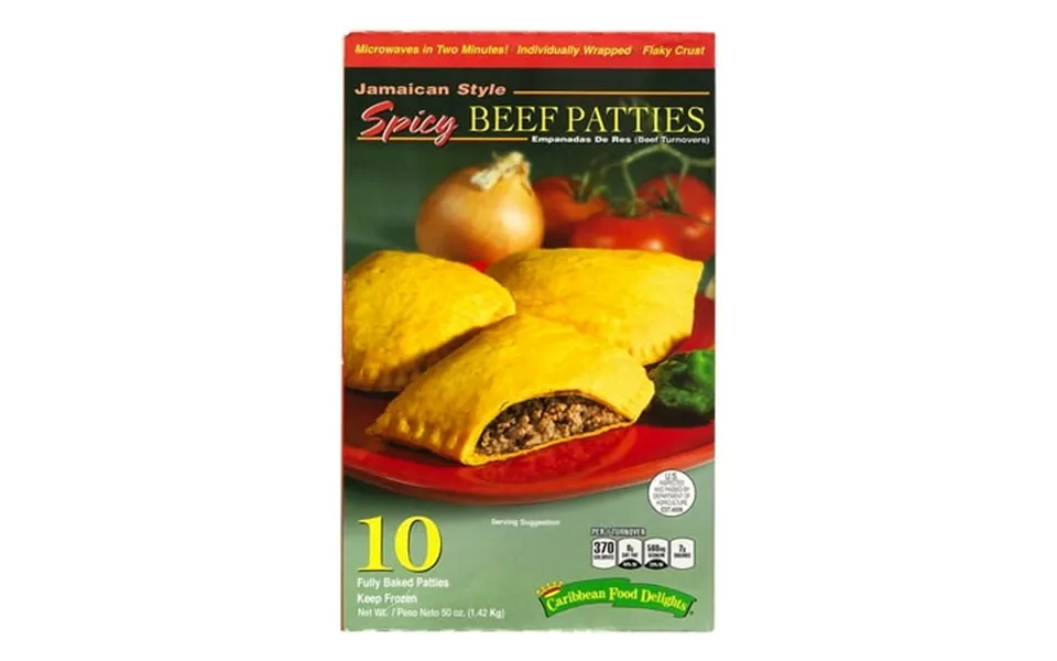Caribbean Food Delights Jamacian Style Spicy Beef Empanadas 5 Oz 10 Carton