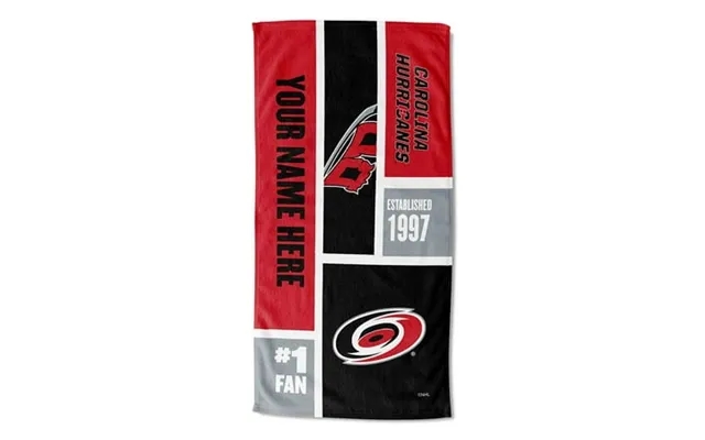 Carolina Hurricanes Nhl Colorblock Personalized Beach Towel 30 X 60 product image