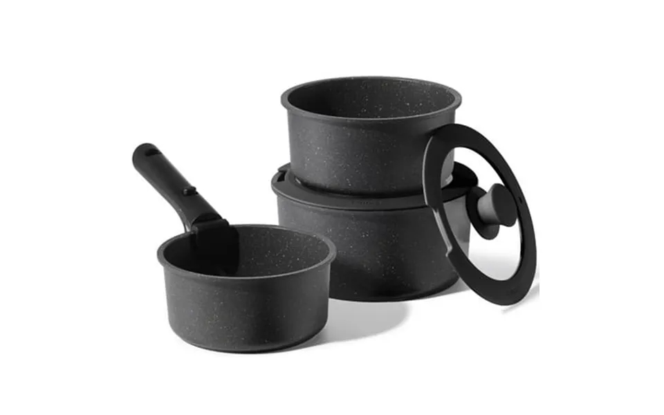 Carote Nonstick Cookware Set 8-piece Saucepan Set Stay-cool Handles Induction Compatible Cookware For Rv And Camping Bla