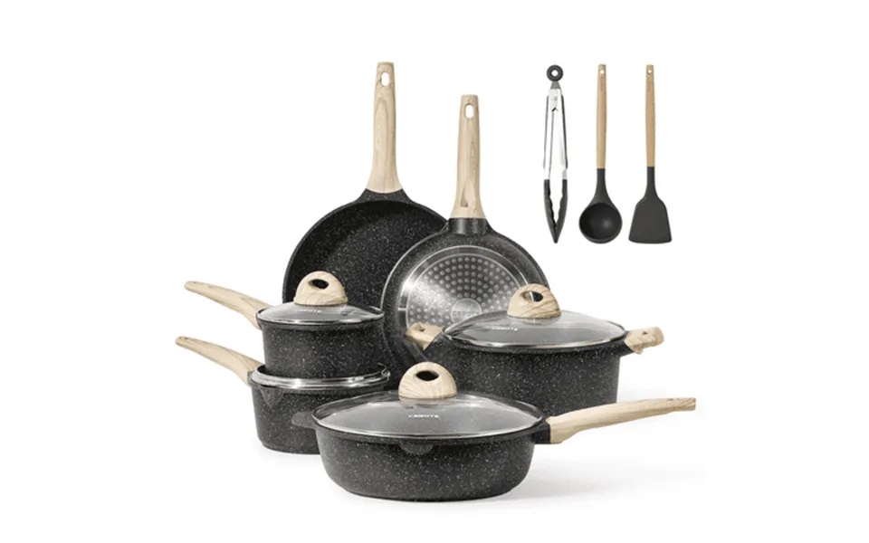 Carote Nonstick Pots And Pans Set 13 Pcs Induction Kitchen Cookware Sets Black Granite